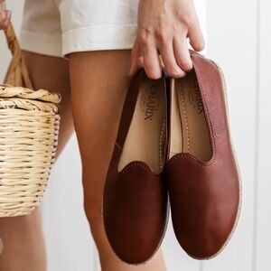 Charix Women's Rich full leather Brown Loafers